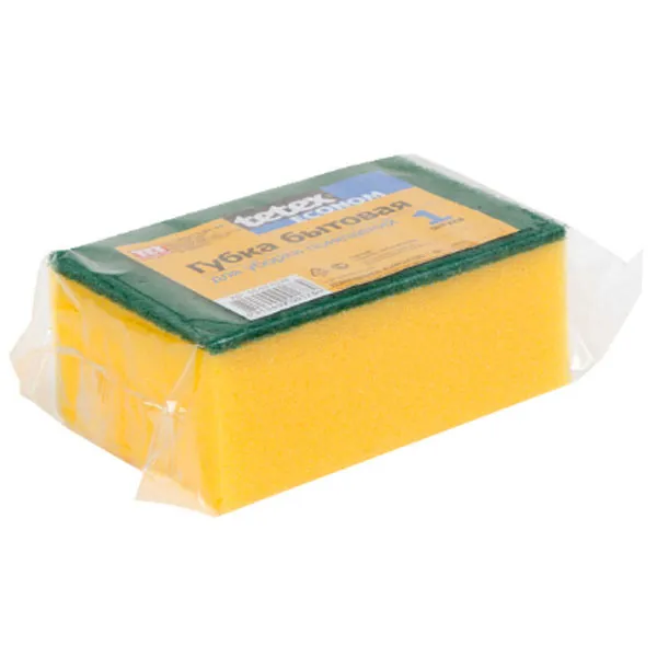 Губка для уборки помещений Tetex, 130х90х54 мм, 1 шт