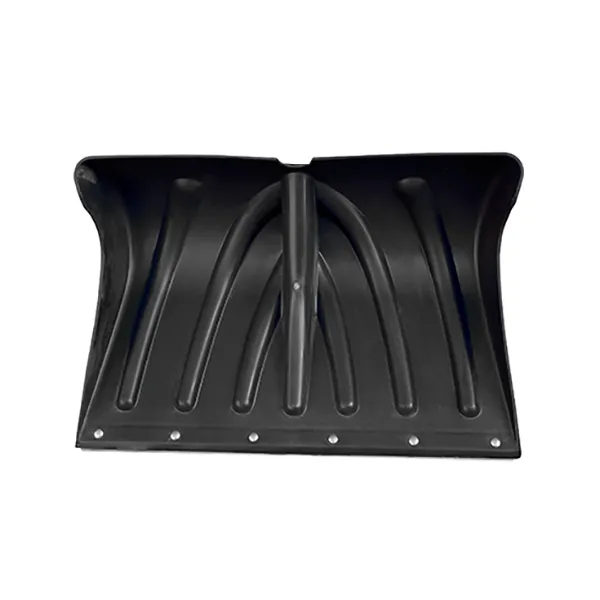 Лопата для снега пластиковая "КРЕПЫШок "(500*335) с оц.планкой б/ч (черная) (5)