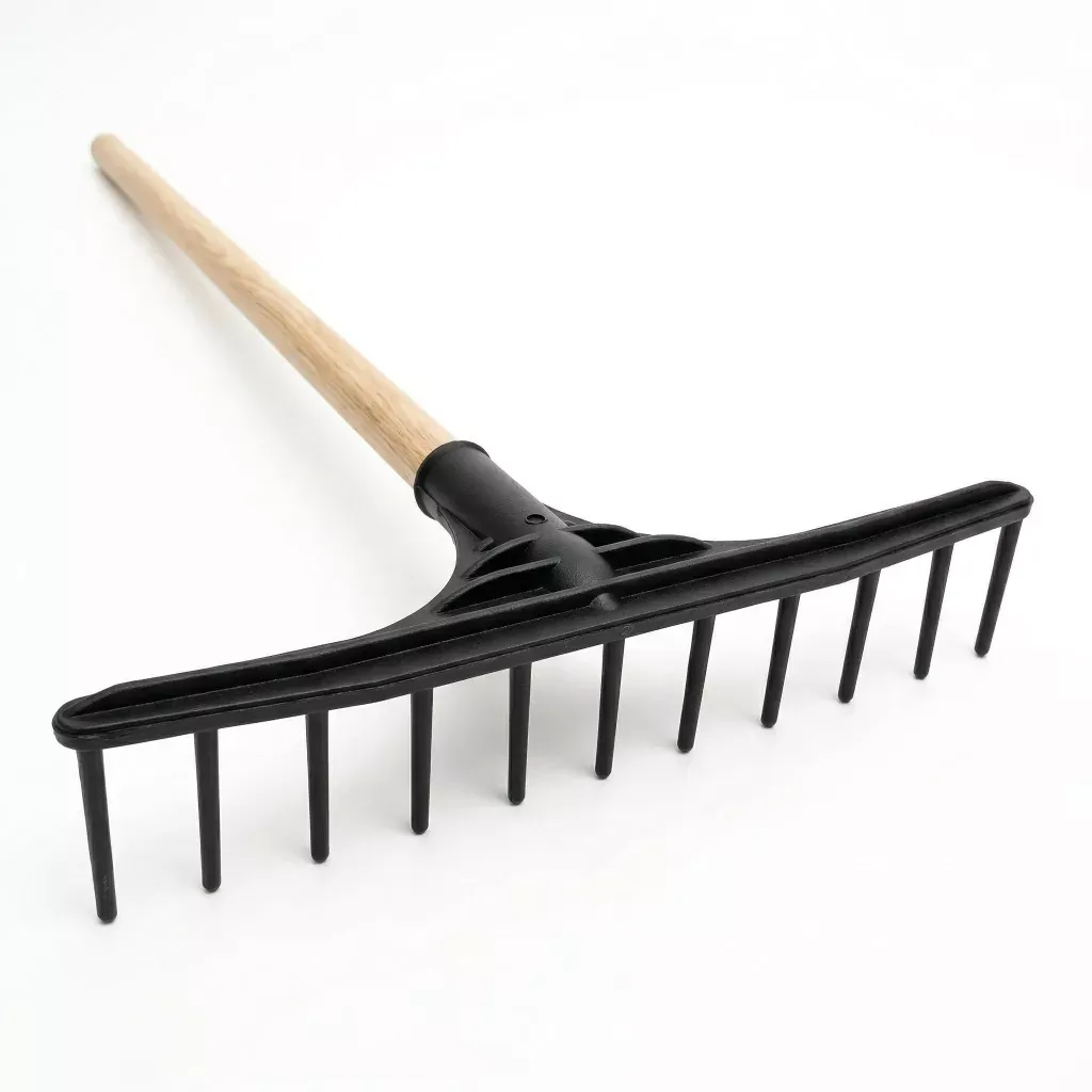 Комплект: Грабли сенные пластмассовые 11 зубьев + Черенок