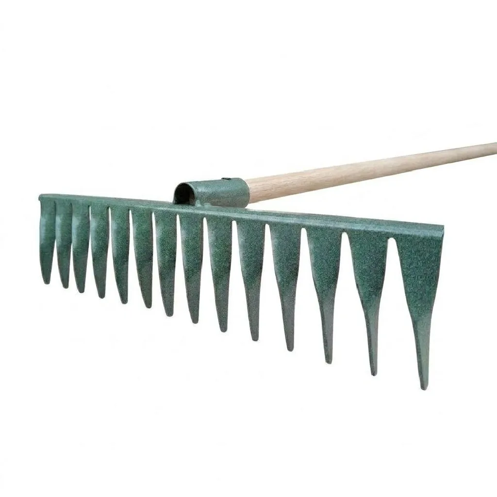 Комплект: Грабли витые металлические 14 зубьев + Черенок