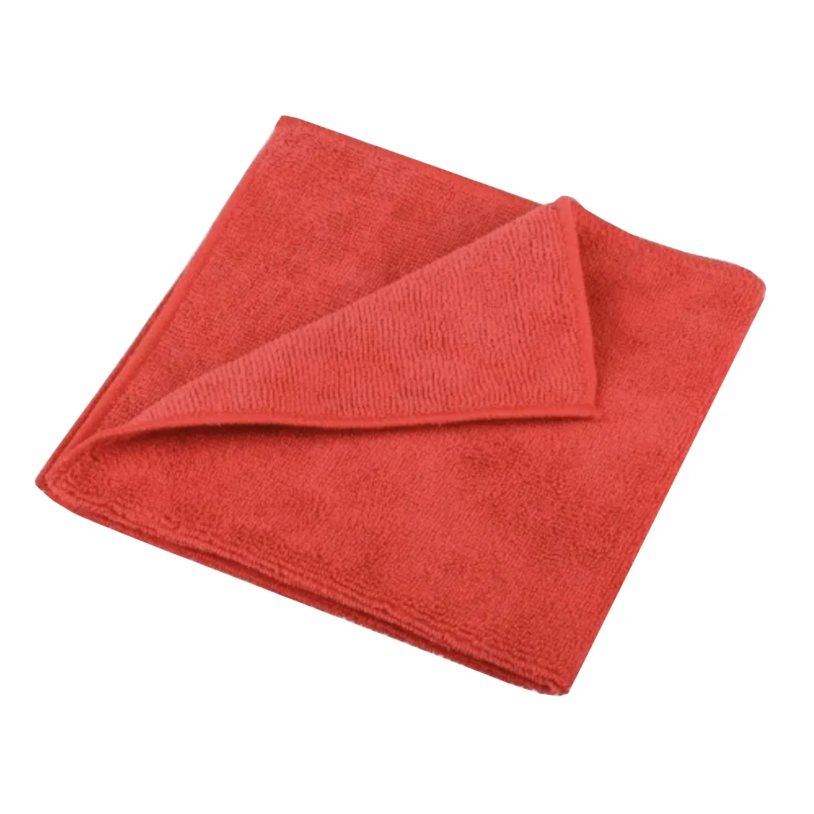 Салфетка из микрофибры 29*29 см, плотность 200, красная, вакуумная упаковка