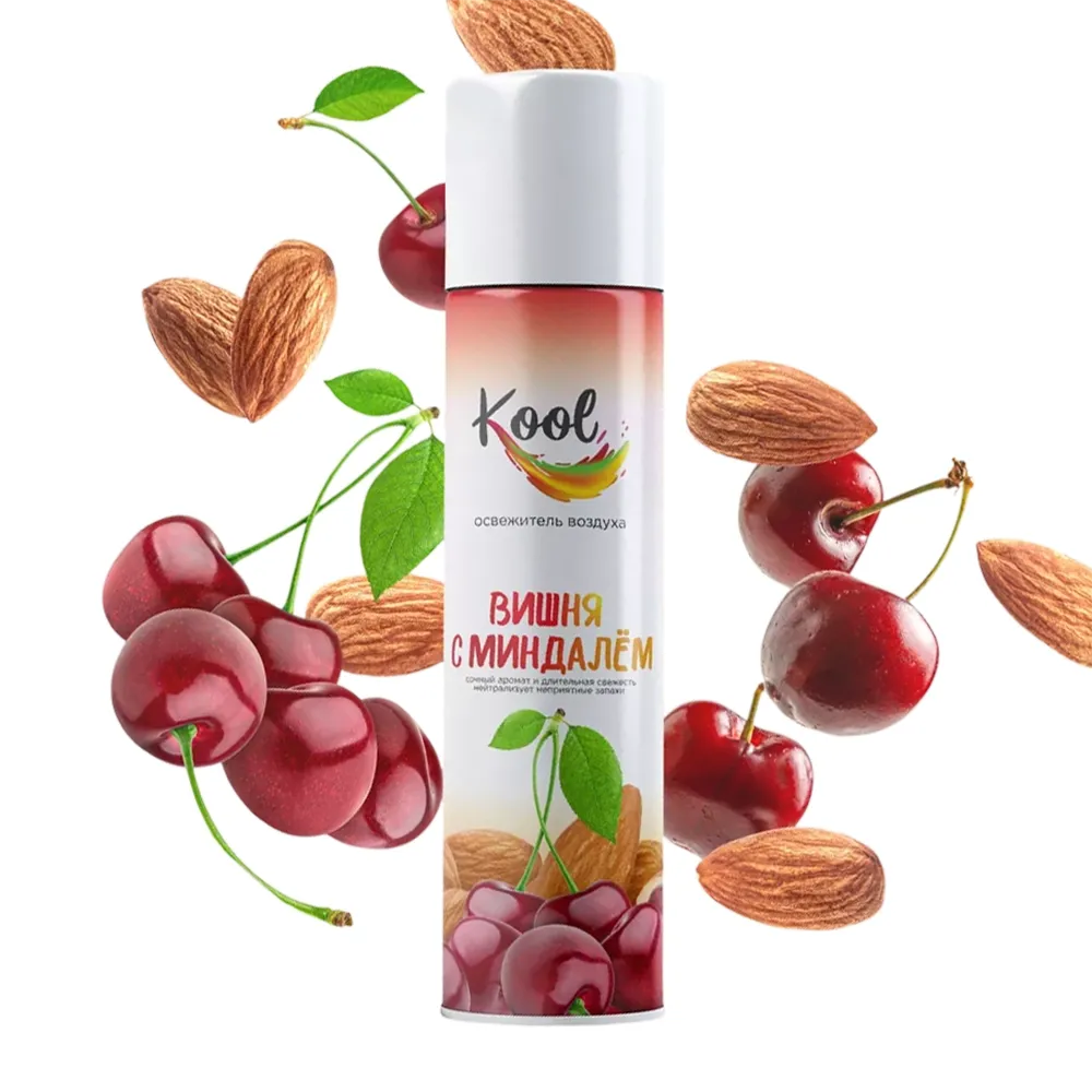 Освежитель воздуха 300 мл KOOL "Вишня с миндалём", аэрозольный (24)