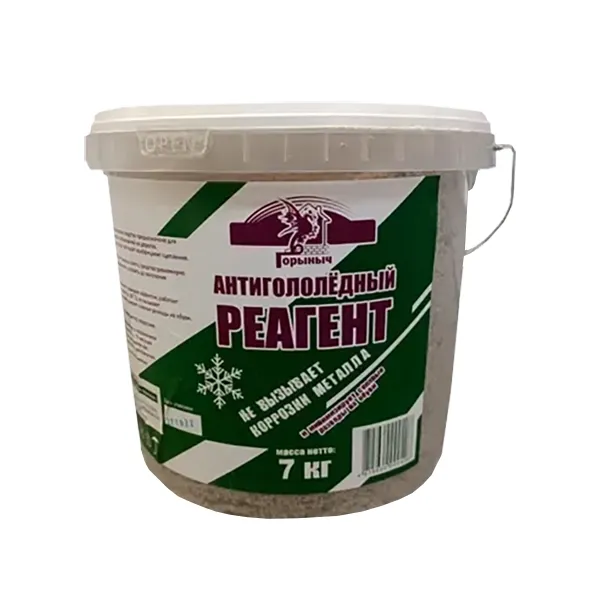 Противогололедный реагент Горыныч 7кг (ведро)