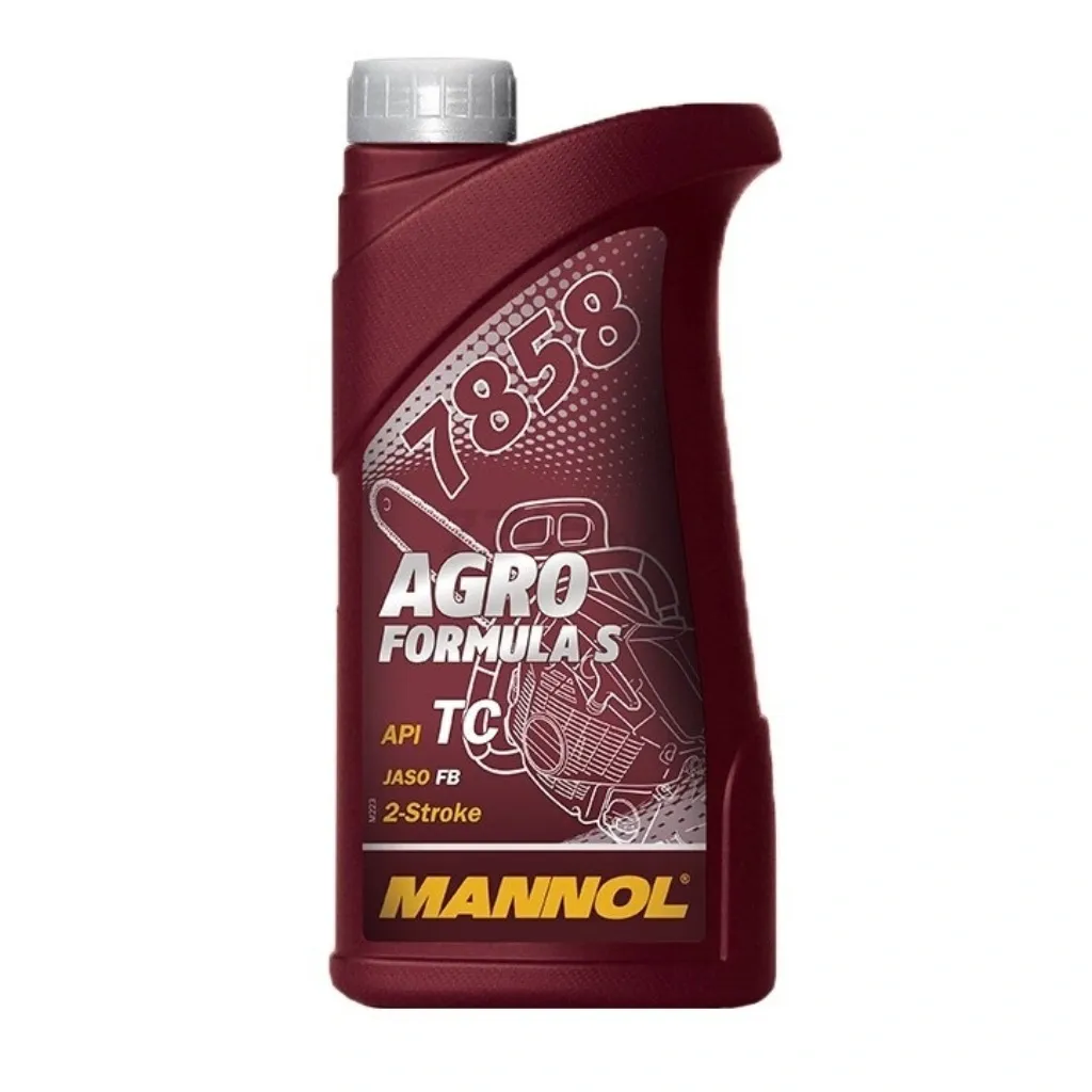 Масло для триммера 2 тактное 1000 мл Mannol Agro Formula S API TC 7858, синтетическое