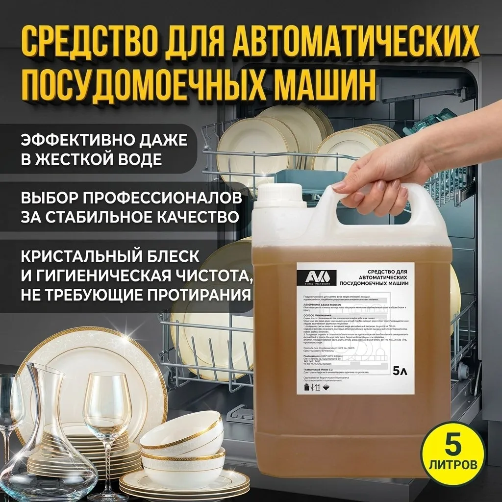 Средство для мытья посуды в автоматических посудомоечных машинах 5 л