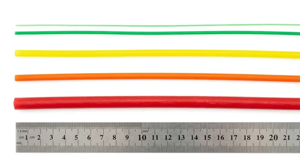 Сравнение диаметров лески для триммера от 1.2 до 3.0 мм