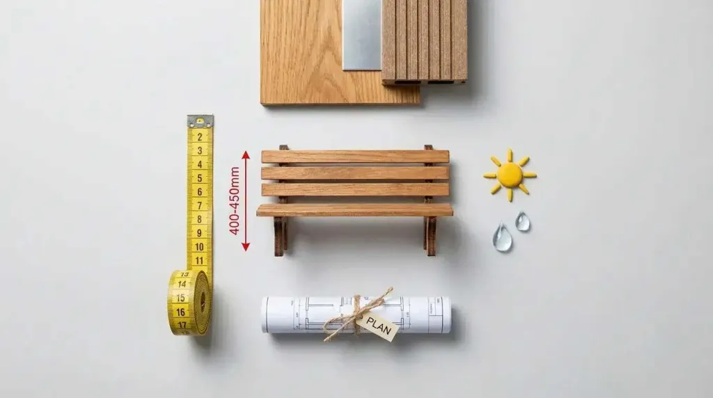 Критерии выбора уличной скамейки: материалы, эргономика, климат, назначение.