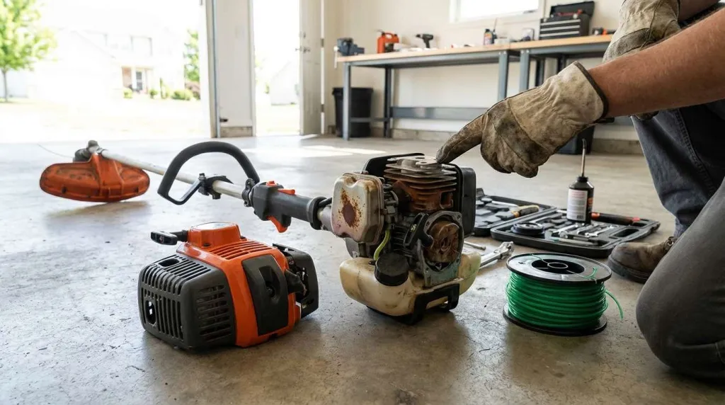 Перегрев двигателя триммера из-за неправильной лески