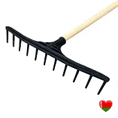 Комплект: Грабли сенные пластмассовые 11 зубьев + Черенок