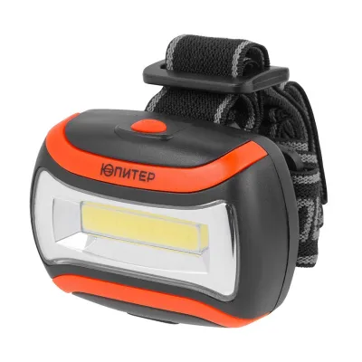 Фонарь налобный светодиодный 3Вт COB 3хAAA ЮПИТЕР