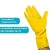 Перчатки хозяйственные латексные с хлопковым напылением "Лотос"