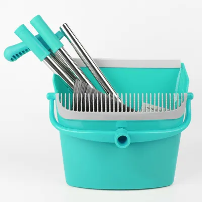 Набор для уборки "Совок-ловушка поворотный + Щетка" с металлическими рукоятками