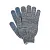 Перчатки рабочие хб с ПВХ покрытием "точка", 5 нитей, 10 класс вязки, трикотажные (серые)