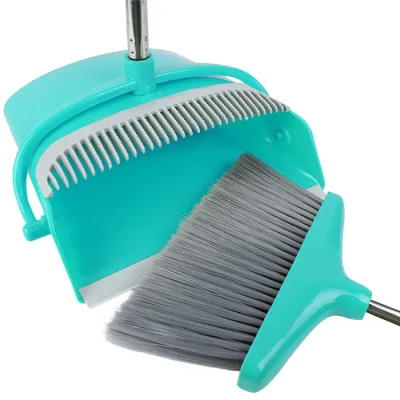 Набор для уборки "Совок-ловушка поворотный + Щетка" с металлическими рукоятками