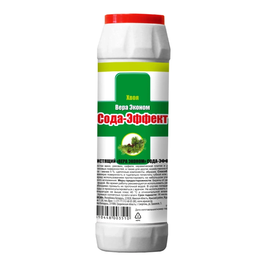 Порошок чистящий 500 г "Вера Эконом" Сода Эффект, хвоя, в тубе (20)