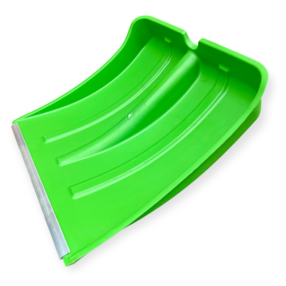 Лопата для снега пластиковая "Снежинка", морозостойкая, с алюминевой планкой, D=32 мм (380х380) (10)