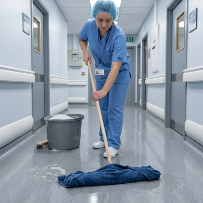 Швабра деревянная плоская 50 см (Комплект), РБ