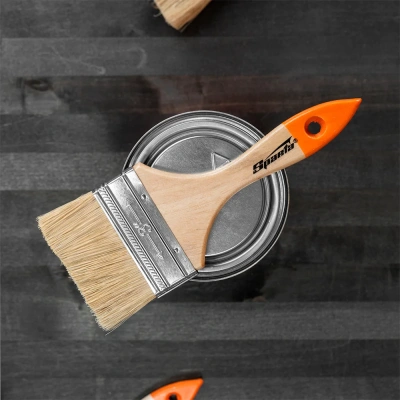 Кисть плоская 3" (75 мм) Slimline, натуральная щетина, деревянная ручка