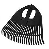 Грабли веерные пластмассовые 23 зуба, черные, ширина 500мм, б/ч (10)