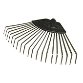 Грабли веерные пластинчатые 20 зубьев, на пластмассовой основе, размер пластины 1,0 х 5 мм, б/ч (10)