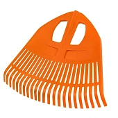 Грабли веерные пластмассовые 23 зуба, оранжевые, ширина 500мм, б/ч (10)