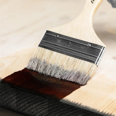 Кисть плоская 4" (100мм) Slimline, натуральная щетина, деревянная ручка