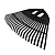 Грабли веерные пластмассовые 23 зуба, черные, ширина 500мм, б/ч (10)