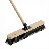 Комплект: Щетка улично-строительная "ЧистоОпт 500", жесткий ворс, угловой держатель 45* + Черенок