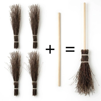 Метла березовая хозяйственная, заготовка (отгружается по 10шт), РБ