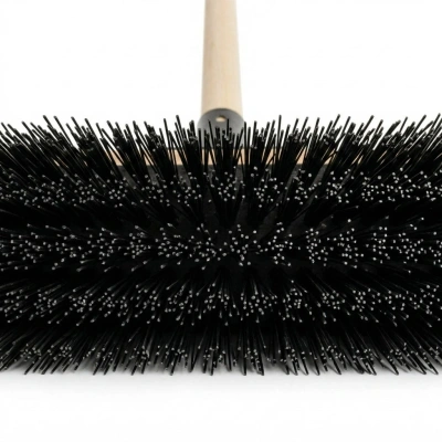 Комплект: Щетка подметальная "ЧистоОпт", Жесткий ворс, деревянная колодка 280х55 мм + Черенок