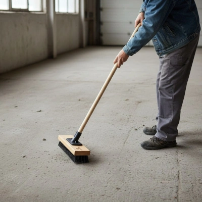 Комплект: Щетка палубная "ЧистоОпт", деревянная колодка 215х80 мм, угловой держатель 45* + Черенок