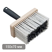 Кисть макловица 150 х 70 мм, искуственная щетина, деревянный корпус, пластмассовая ручка // МТХ