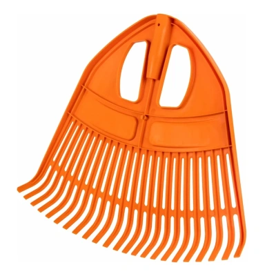 Грабли веерные пластмассовые 23 зуба, оранжевые, ширина 500мм, б/ч (10)