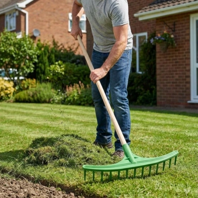 Комплект: Грабли сенные пластмассовые 13 зубьев + Черенок