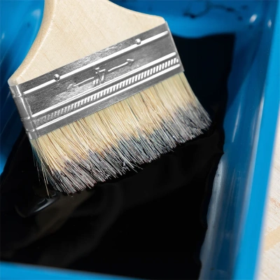 Кисть плоская 4" (100мм) Slimline, натуральная щетина, деревянная ручка