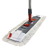 Комплект "Швабра профессиональная ЧистоPROF 60": Флаундер 60 см + Моп петлевой + Рукоятка 140 см