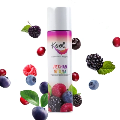 Освежитель воздуха 300 мл KOOL "Лесная ягода", аэрозольный (24)
