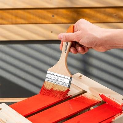 Кисть плоская 3" (75 мм) Slimline, натуральная щетина, деревянная ручка