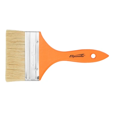 Кисть плоская 4" (100мм) Slimline, натуральная щетина, деревянная ручка