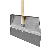 Комплект: Лопата для снега алюминиевая 500х375 мм, S=2.0 мм, 3-х борт, с планкой + Черенок