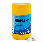 Средство дезинфицирующее "Хлоравир", быстрорастворимые таблетки 3.3г, 300 шт в банке, 1кг (10)