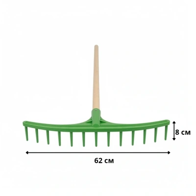 Комплект: Грабли сенные пластмассовые 13 зубьев + Черенок